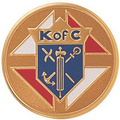 7/8" Etched Enameled Medal Insert (Knights of Columbus)